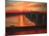 Tide Tables Richmond Bridge Sunset, 2022, (oil on canvas)-Lee Campbell-Mounted Giclee Print