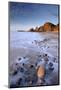 Tide washing over pebbles, Sandymouth bay, Cornwall, UK-Ross Hoddinott-Mounted Photographic Print