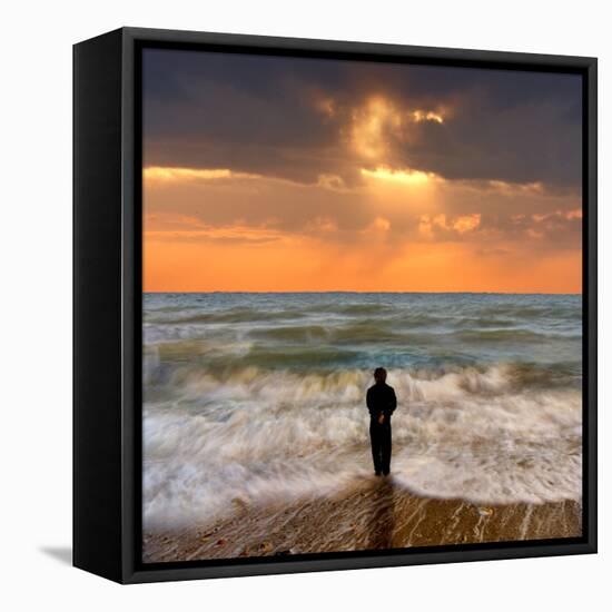 Tide Watcher-Adrian Campfield-Framed Stretched Canvas