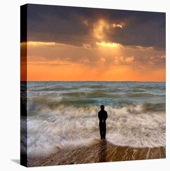 Tide Watcher-Adrian Campfield-Stretched Canvas