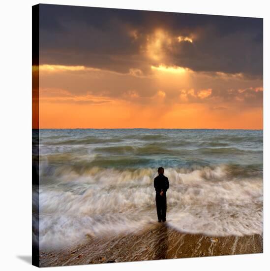 Tide Watcher-Adrian Campfield-Stretched Canvas