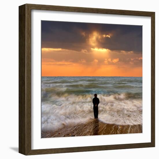 Tide Watcher-Adrian Campfield-Framed Photographic Print