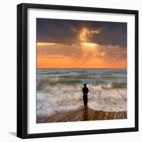 Tide Watcher-Adrian Campfield-Framed Photographic Print