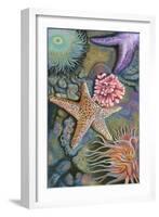 Tidepool Scene-Lantern Press-Framed Art Print