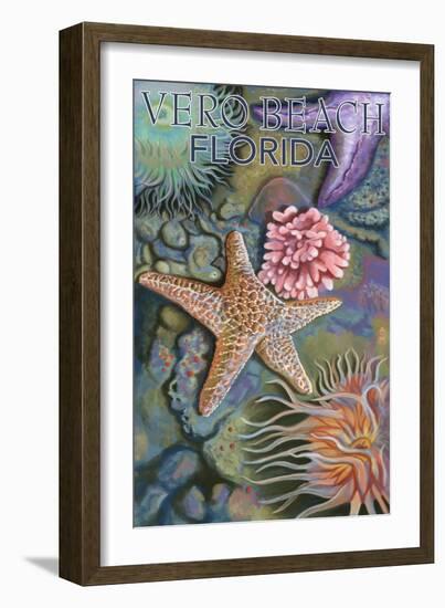 Tidepools - Vero Beach, Florida-Lantern Press-Framed Art Print