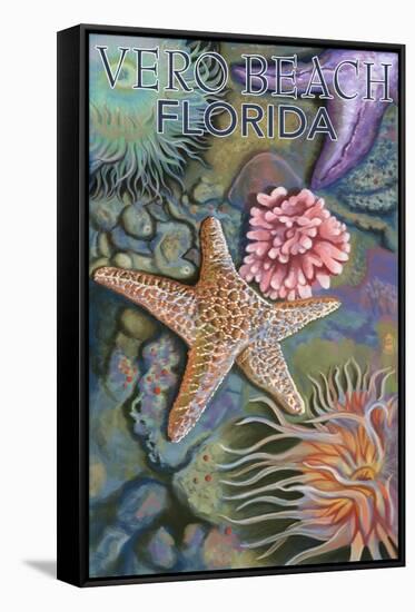 Tidepools - Vero Beach, Florida-Lantern Press-Framed Stretched Canvas