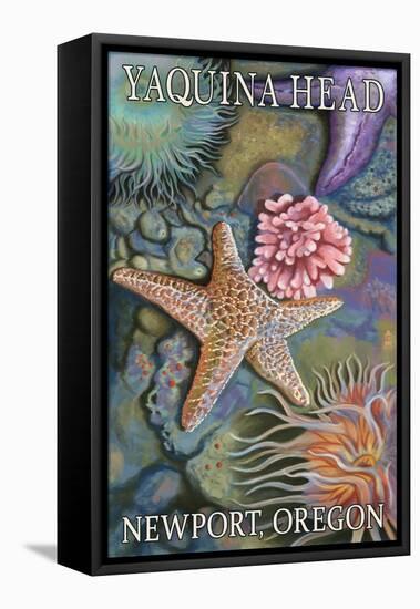 Tidepools - Yaquina Head - Newport, Oregon-Lantern Press-Framed Stretched Canvas