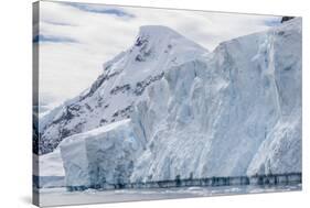 Tidewater Glacier Face Detail in Neko Harbor, Antarctica, Polar Regions-Michael Nolan-Stretched Canvas