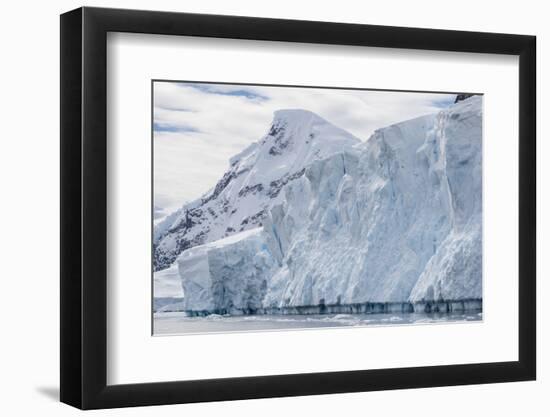 Tidewater Glacier Face Detail in Neko Harbor, Antarctica, Polar Regions-Michael Nolan-Framed Photographic Print