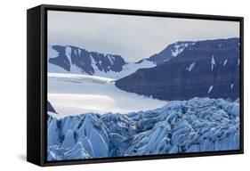 Tidewater Glacier, Hornsund, Spitsbergen, Svalbard Archipelago, Norway, Scandinavia, Europe-Michael Nolan-Framed Stretched Canvas