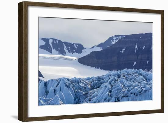 Tidewater Glacier, Hornsund, Spitsbergen, Svalbard Archipelago, Norway, Scandinavia, Europe-Michael Nolan-Framed Photographic Print