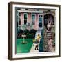 "Tidy and Sloppy Neighbors," July 1, 1961-John Falter-Framed Giclee Print