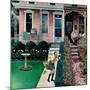 "Tidy and Sloppy Neighbors," July 1, 1961-John Falter-Mounted Giclee Print