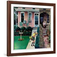 "Tidy and Sloppy Neighbors," July 1, 1961-John Falter-Framed Giclee Print