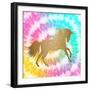 Tie Dye Unicorn 1-Allen Kimberly-Framed Premium Giclee Print