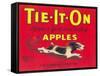 Tie It On Apple Label - Tieton, WA-Lantern Press-Framed Stretched Canvas