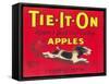 Tie It On Apple Label - Tieton, WA-Lantern Press-Framed Stretched Canvas