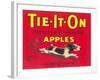 Tie It On Apple Label - Tieton, WA-Lantern Press-Framed Art Print