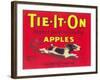 Tie It On Apple Label - Tieton, WA-Lantern Press-Framed Art Print