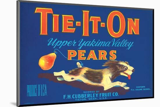 Tie-It-On Upper Yakima Valley Pears-null-Mounted Art Print