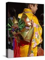 Tied Silk Sash (Obi), Kimono, Traditional Dress, Japan-null-Stretched Canvas