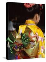 Tied Silk Sash (Obi), Kimono, Traditional Dress, Japan-null-Stretched Canvas