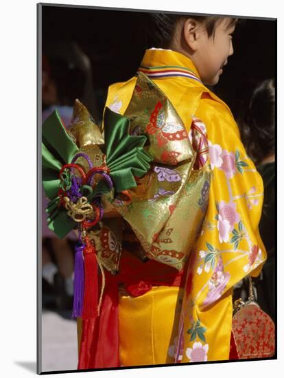 Tied Silk Sash (Obi), Kimono, Traditional Dress, Japan-null-Mounted Photographic Print