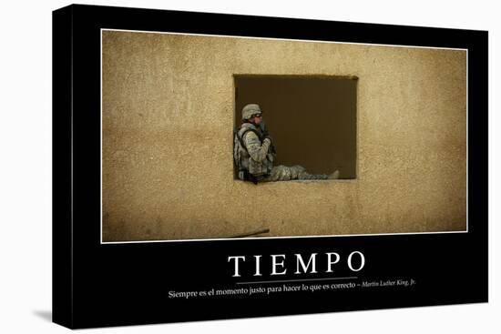 Tiempo. Cita Inspiradora Y Póster Motivacional-null-Stretched Canvas