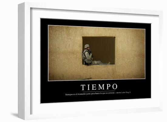 Tiempo. Cita Inspiradora Y Póster Motivacional-null-Framed Photographic Print