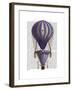 Tiered Hot Air Balloon Blue-Fab Funky-Framed Art Print