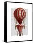 Tiered Hot Air Balloon Print Red-Fab Funky-Framed Stretched Canvas