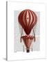 Tiered Hot Air Balloon Print Red-Fab Funky-Stretched Canvas