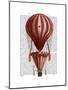 Tiered Hot Air Balloon Print Red-Fab Funky-Mounted Art Print