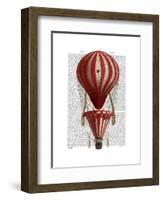 Tiered Hot Air Balloon Print Red-Fab Funky-Framed Art Print