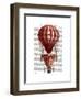 Tiered Hot Air Balloon Print Red-Fab Funky-Framed Art Print