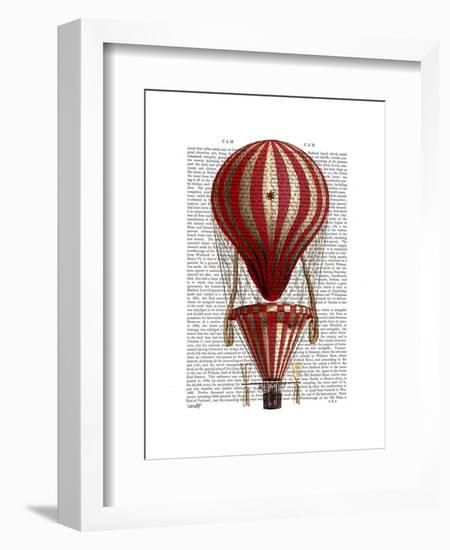 Tiered Hot Air Balloon Print Red-Fab Funky-Framed Art Print