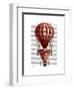 Tiered Hot Air Balloon Print Red-Fab Funky-Framed Art Print