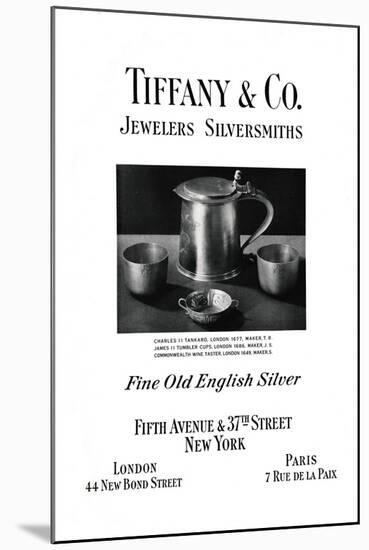 Tiffany and Co. Advertisement, 1937-null-Mounted Giclee Print