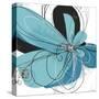Tiffany Blue Floral Five-Jan Weiss-Stretched Canvas
