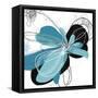 Tiffany Blue Floral Four-Jan Weiss-Framed Stretched Canvas