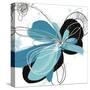 Tiffany Blue Floral Four-Jan Weiss-Stretched Canvas