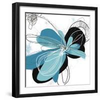 Tiffany Blue Floral Four-Jan Weiss-Framed Art Print