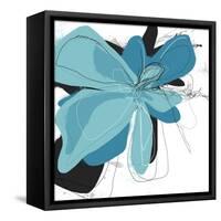 Tiffany Blue Floral Two-Jan Weiss-Framed Stretched Canvas