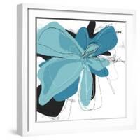 Tiffany Blue Floral Two-Jan Weiss-Framed Art Print