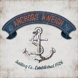 Anchors Aweigh Border-Tiffany Everett-Framed Stretched Canvas