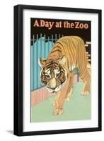 Tiger, a Day at the Zoo-null-Framed Art Print