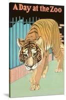 Tiger, a Day at the Zoo-null-Stretched Canvas