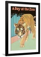 Tiger, a Day at the Zoo-null-Framed Art Print