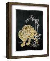 Tiger and Bamboo-null-Framed Giclee Print