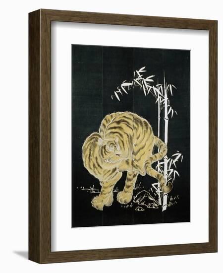 Tiger and Bamboo-null-Framed Giclee Print